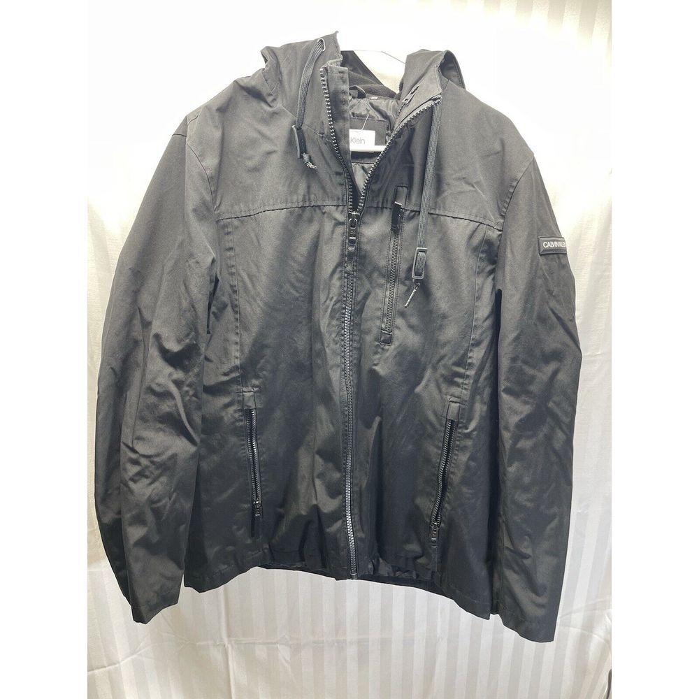 Calvin Klein‎ Black Jacket hood zip up size Small unisex